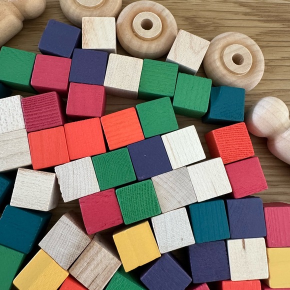 Colorful Wooden Building Blocks Set - Picture 3 of 8